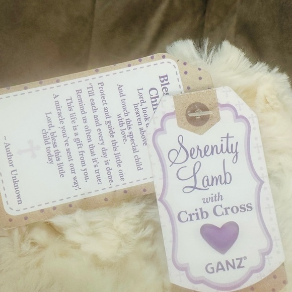 NWT GANZ Serenity Lamb Plush Stuffed Animal Easter Nursery Baby Shower Christian - Picture 5 of 5